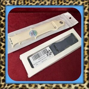 👑✅PRICE FIRM✅ Apple Watch Bands in Cream Beige and Dark Navy Blue. Brand New!